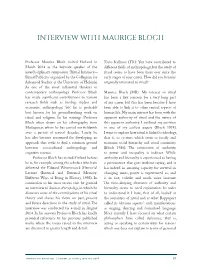 Interview with Maurice Bloch