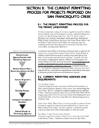 Section 8: the Current Permitting Process for Projects Proposed on San Francisquito Creek