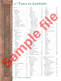 Table of Contents