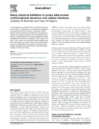 Using Chemical Inhibitors to Probe AAA Protein Conformational Dynamics and Cellular Functions Steinman and Kapoor 47