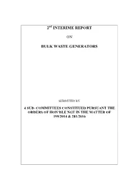 2 Interime Report on Bulk Waste Generators