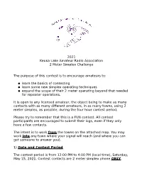 2 Meter Simplex Challenge