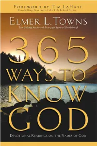 365 Ways to Know God © 2004 CLICK HERE for More Information