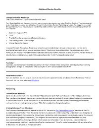 Additional Member Benefits Reciprocity