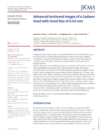 Advanced Sectioned Images of a Cadaver Head with Voxel Size Of