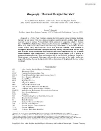 Dragonfly: Thermal Design Overview