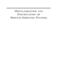 Modularization and Specification of Service-Oriented Systems