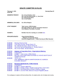 Senate Committee on Rules