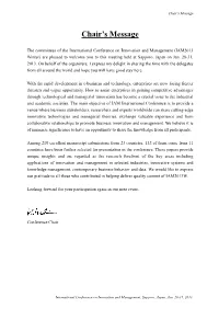 Chair's Message
