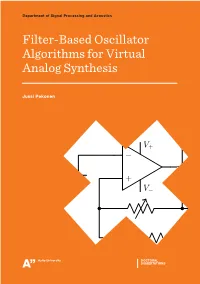 Filter-Based Oscillator Algorithms for Virtual Analog Synthesis Aalto University
