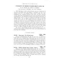 University of Michigan Radiocarbon Dates Xii H