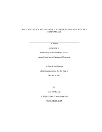 A Discourse on Alterity in 2 Corinthians