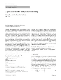 A Primal Method for Multiple Kernel Learning