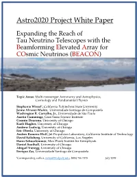 Beamforming Elevated Array for Cosmic Neutrinos (BEACON)