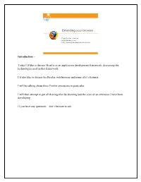 Extending Your Browser