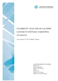 Feasibility Analysis of Laundry Lounge in Vietnam, Targeting Students