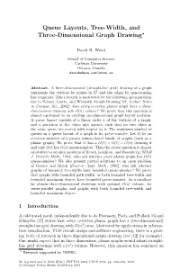 Queue Layouts, Tree-Width, and Three-Dimensional Graph Drawing