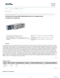 Stand-Alone NI Compactdaq Embedded Measurement and Logging System NI Cdaq-9138, NI Cdaq-9139
