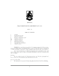 Telecommunications Amendment Act 2010