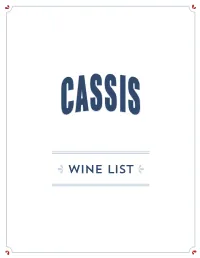 C Wine List D