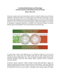 Cannabinoid Biochemistry and Physiology: Common Ancestral Links Between Flora and Fauna