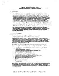 HAZMAT Handling SOP February 6, 2006 Page 1 of 40 III