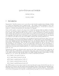 Lattice Polytopes and Orbifolds