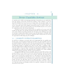 Secure Capability Systems