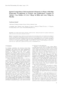 Spatial Composition of Intermountain Settlements on Slopes with High