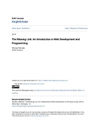 The Missing Link: an Introduction to Web Development and Programming