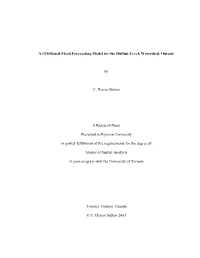 A GIS-Based Flood Forecasting Model for the Duffins Creek Watershed, Ontario