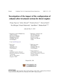 Investigation of the Impact of the Configuration of Exhaust After