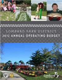 Lombard Park District Expenditures by Fund 2012 Budget