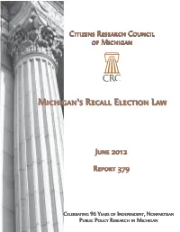 Michigan's Recall Election