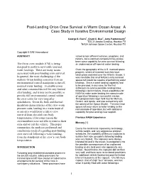 Post-Landing Orion Crew Survival in Warm Ocean Areas: a Case Study in Iterative Environmental Design