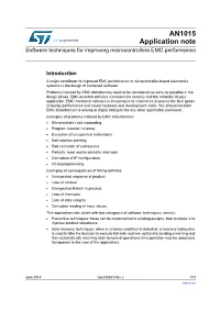 Software Techniques for Improving Microcontrollers EMC Performance