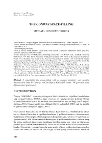 The Conway Space-Filling