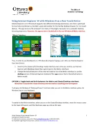 Using Internet Explorer 10 with Windows 8 on a Non-Touch Device