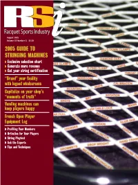 2005 Guide to Stringing Machines