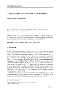 A Group Theoretic Characterization of Classical Unitals