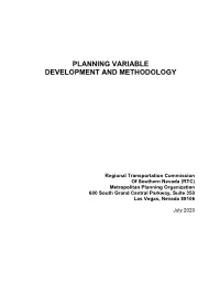 Planning Variable Development and Methodology