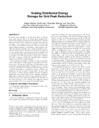 Scaling Distributed Energy Storage for Grid Peak Reduction