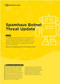Spamhaus Botnet Threat Update Q2 2021