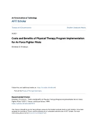 Costs and Benefits of Physical Therapy Program Implementation for Air Force Fighter Pilots