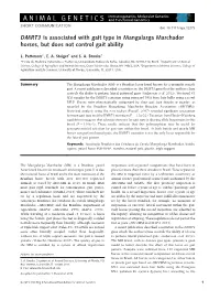 DMRT3 Is Associated with Gait Type in Mangalarga Marchador Horses, but Does Not Control Gait Ability