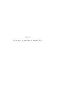 Kabbalah in Polemical Perspective Christian Kabbalah and Anti-Jewish Polemics: Pico in Context