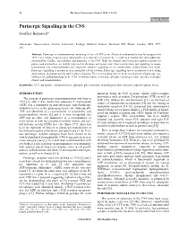 Purinergic Signalling in the CNS Geoffrey Burnstock*
