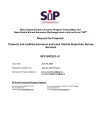 Request for Proposal Property and Liability