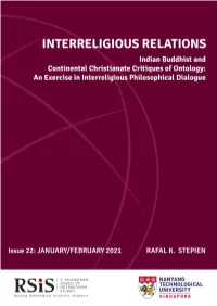 An Exercise in Interreligious Philosophical Dialogue