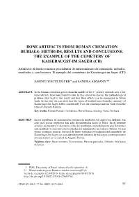 Bone Artifacts from Roman Cremation Burials: Methods, Results and Conclusions